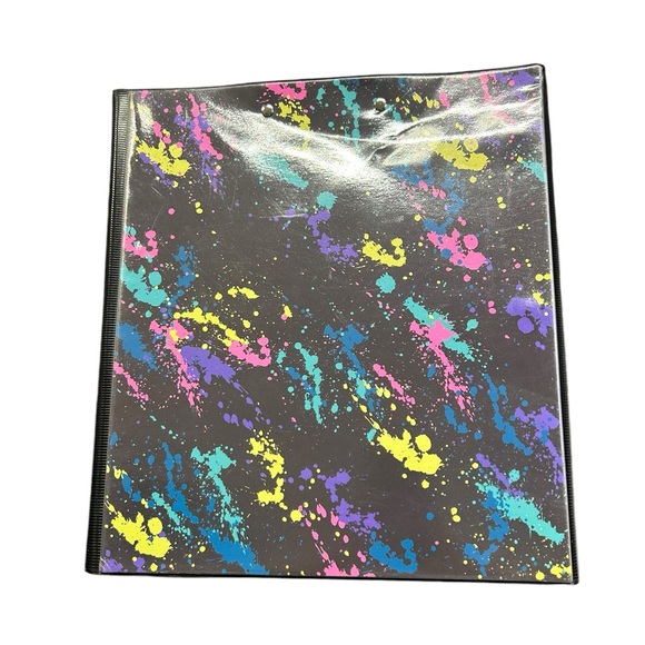 MEAD TRAPPER KEEPER Binder Paint Splatter NEW - Picture 4 of 6